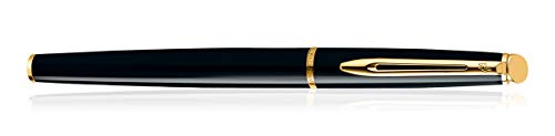 Waterman Hemisphere Mars Black Gold Trim Fountain Pen Fine Nib