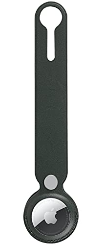 Bounceback Premium P.U Leather Loop Hook for Case Cover Holder for Apple Airtag 2021- Green