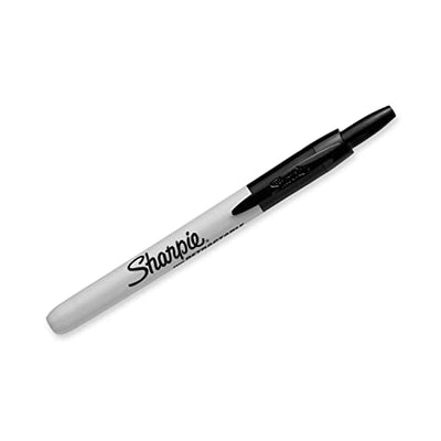 Sharpie Fine Tip Retractable Permanent Marker Black, 2 Markers