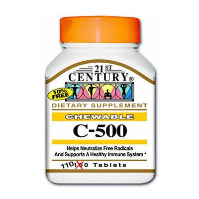 Vitamin C 500mg Chewable Tablets by 21st Century 110 Count