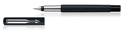 Parker Vector Matte Black Chrome Trim Fountain Pen - Black Ink, Pack Of 1