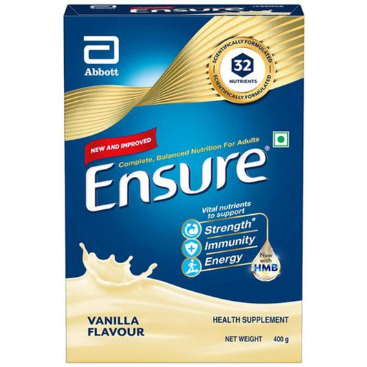 Ensure Health Drink - Vanilla Flavour, Provides Complete Nutrition For Adults, 400 g