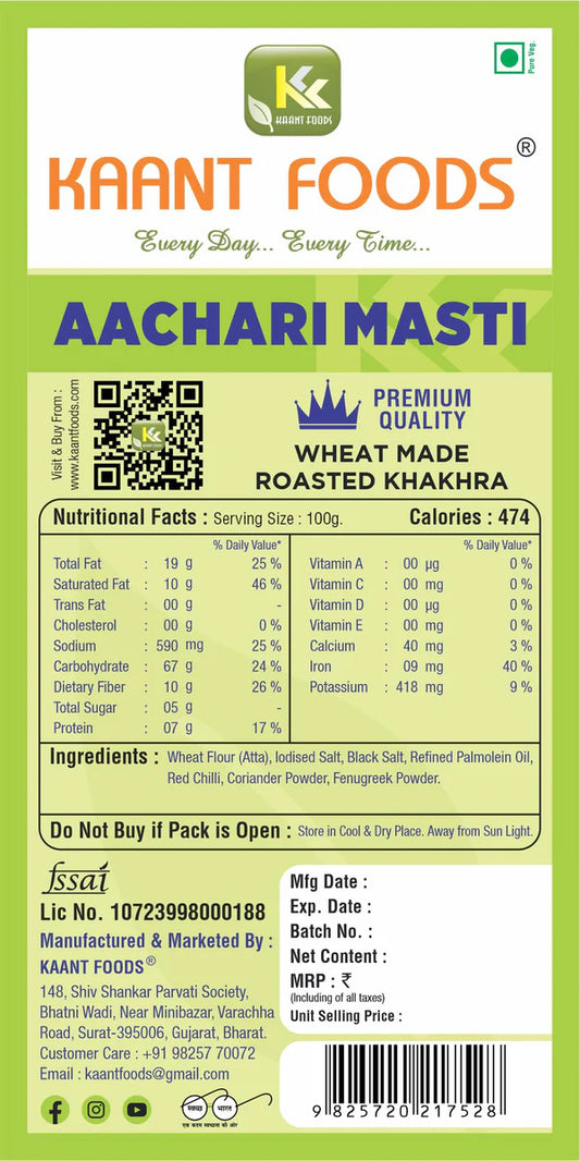 Kaant Foods Aachari Masti Khakhra | 200 gms