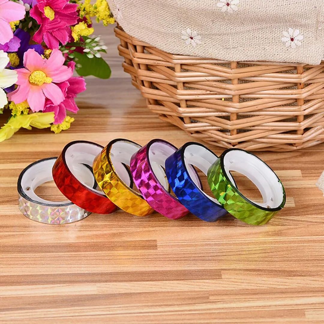 Coloured Sparkle Tape – 1/2 Inch for Creative Projects (Pack of 12)