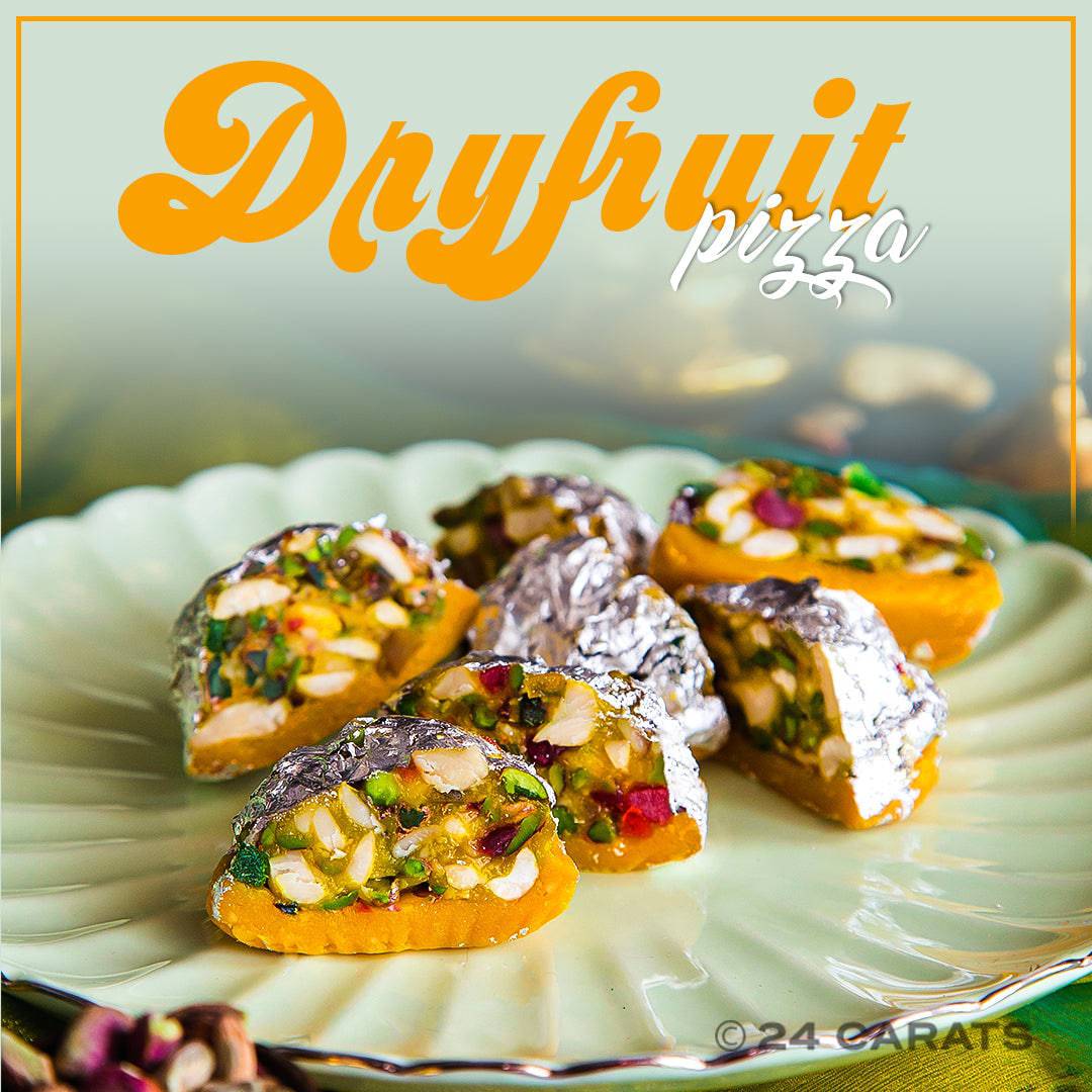 24 Carats Mithai Magic Dry Fruit Pizza - 500 gms