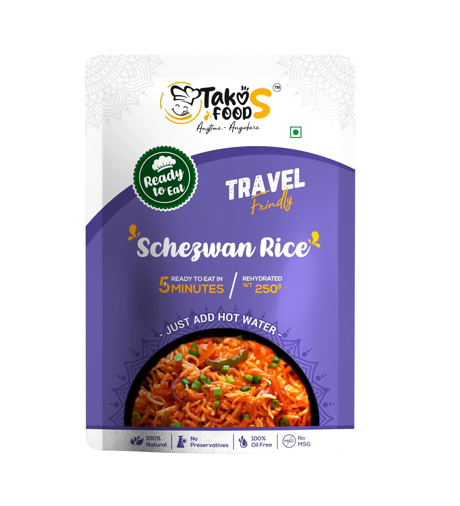 Takos Food Schezwan Rice | Ready To Eat 250 gms