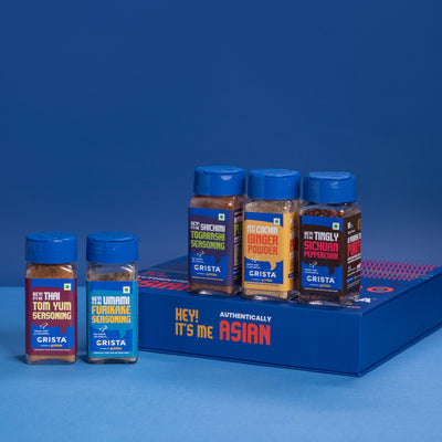 CRISTA Authentically Asian Seasonings Gift Box| Box of 5| Festive Gift| Pure Spice Gifting: 205 gms
