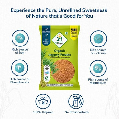 24 Mantra Organic Jaggery Powder - 500 gms