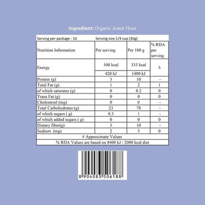 24 Mantra Organic Jowar Flour - 500 gms