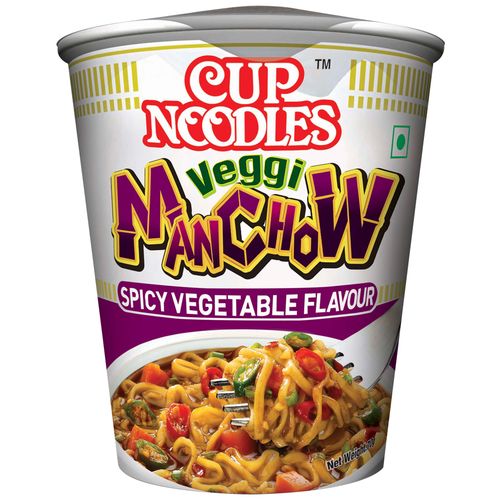 50x Nissin Cup Noodles - Veggi Manchow, 70 g each Pack of 50