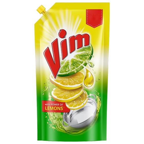 Vim Dishwash Liquid Gel - Lemon, 140 ml Pouch