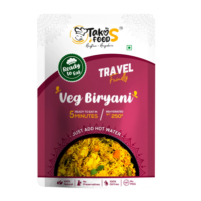 Takos Food Veg Biriyani | Ready To Eat 250 gms