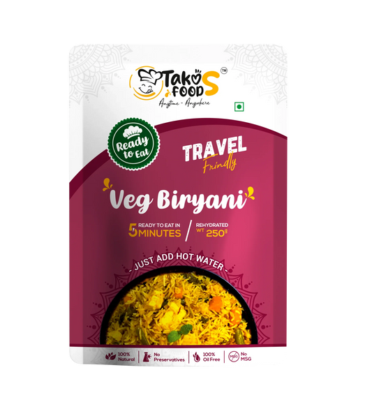 Takos Food Veg Biriyani | Ready To Eat 250 gms