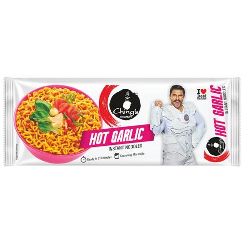 Chings Secret Hot Garlic Instant Noodles, 240 g Pouch