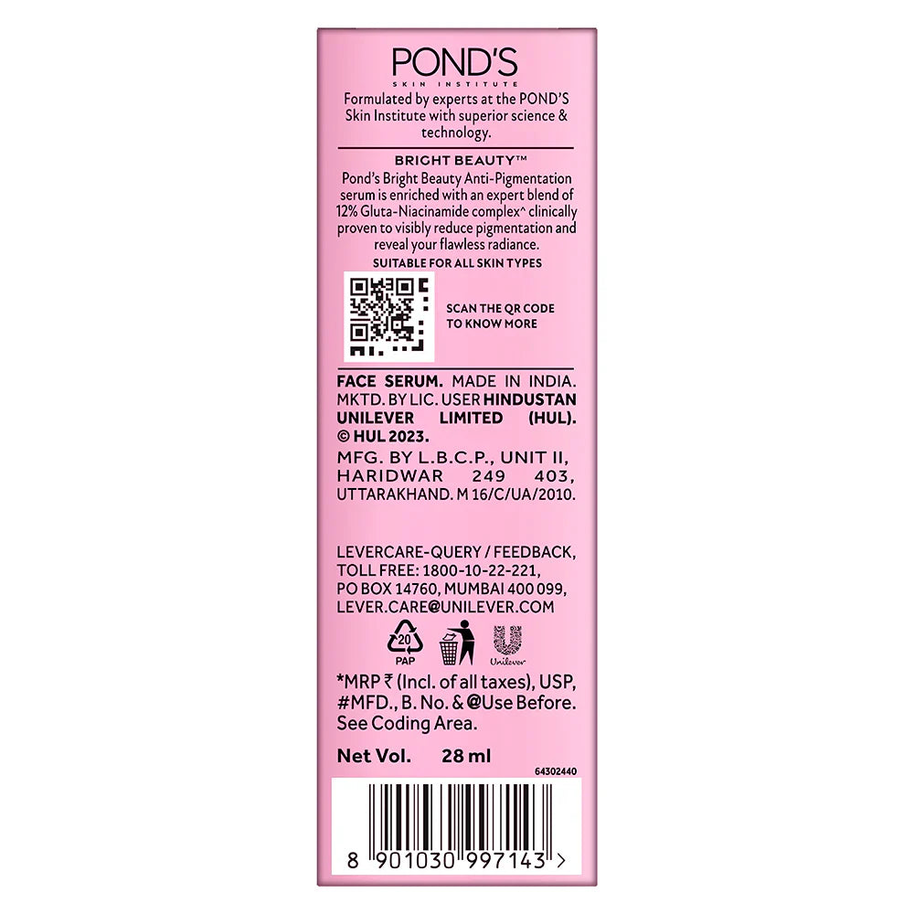 Pond's Anti-Pigmentation Serum With 12% Gluta-Niacinamide | 28 ML