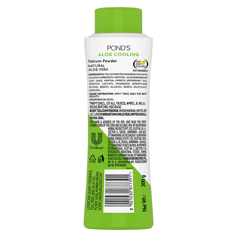 Pond's Aloe Cooling Talc Powder - 300 gm