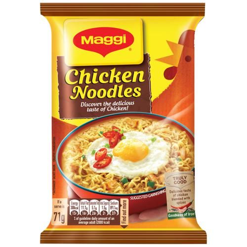 25x MAGGI Chicken Noodles - Instant Meal With Goodness of Iron, Pack of 25 (71 g Pouch)