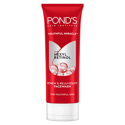 Pond's Youthful Miracle Hexyl Retinol, Renew & Rejuvenate Face Wash - 100 gm