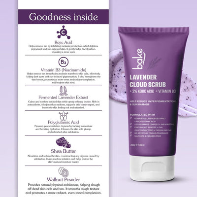 Bake 2% Kojic Acid Lavender Smoothie Body Scrub
