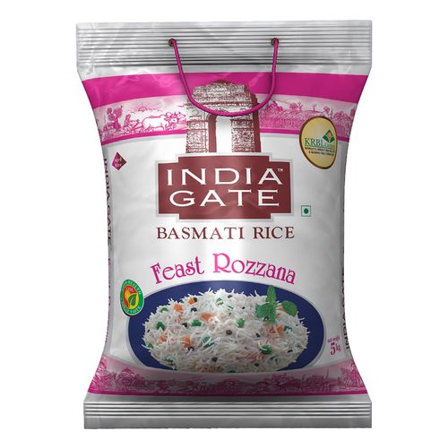 India Gate Basmati Rice - Feast  Rozzana, 5 kg Pouch