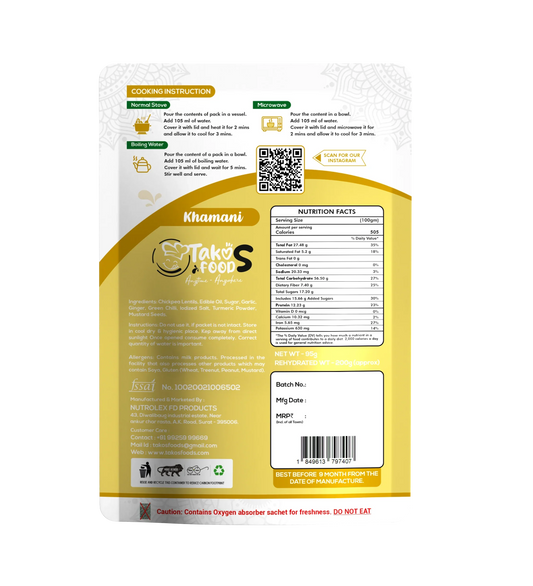 Takos Food Khamni | Ready To Eat 200 gms