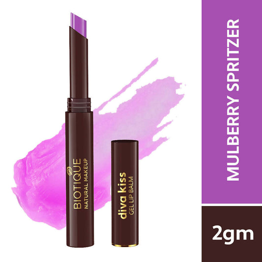 Biotique Diva Kiss Gel Lip Balm - Mulberry Spritzer