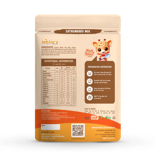 Junior's Nutrition Sathumaavu Mix For Young Kids (6+ Months) | 400 gms