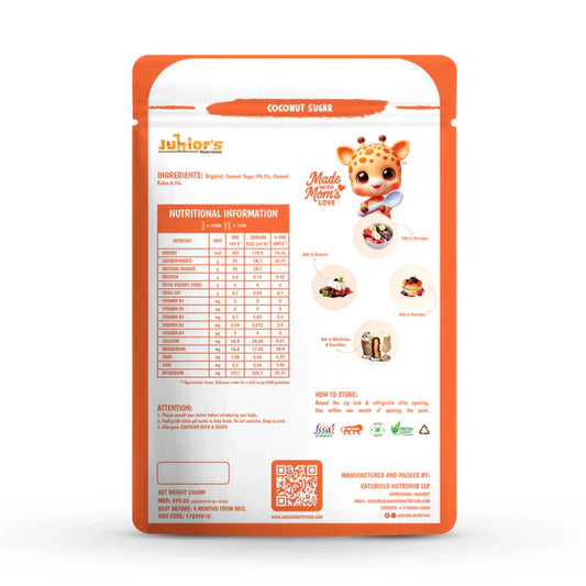 Junior's Nutrition Coconut Sugar for Young Kids (6+ Months) | 500 gms