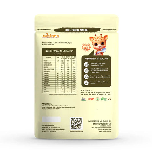 Junior's Nutrition Oats Banana Pancake For Young Kids (1+ Years) | 400 gms