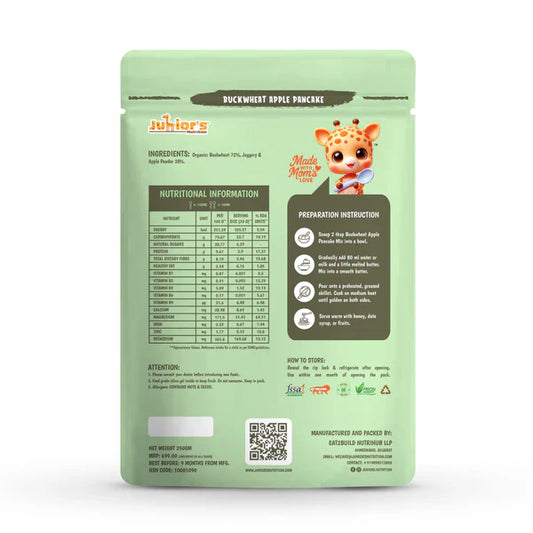 Junior's Nutrition Buckwheat Apple Pancake for Young Kids (1+ Years) | 400 gms
