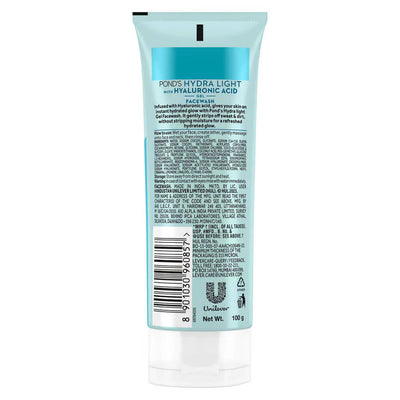 Pond's Hydra Light Hyaluronic Acid Hydrating Gel Face Wash - 100 gm