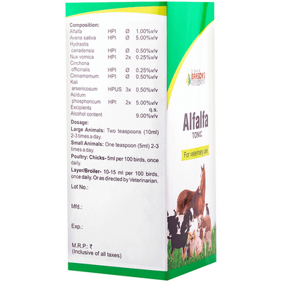 Bakson's Homeopathy Alfalfa Tonic For Veterinary Use