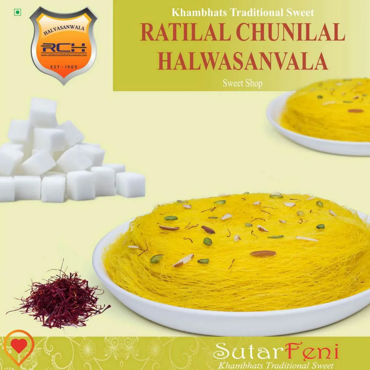 Ratilal Chunilal Halwasanwala Kesar Sutarfeni | 500 gms – Himkhand