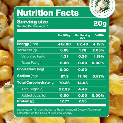 Moon Freeze Dried Crispy Corn  Sour Cream & Onion | ( Pack Of 3 ) 20 gms each