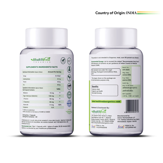Health Veda Organics Melatonin Sleep & Relaxation Capsules