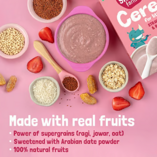 Slurrp Farm Cereal Ragi, Rice & Strawberry| 200 gms