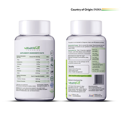 Health Veda Organics L Carnitine L-Tartrate Veg Capsules