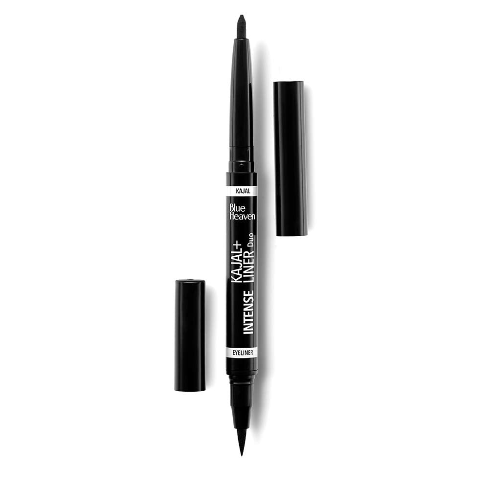 Blue Heaven Intense Duo Eye Kajal + Liner - Black - 0.55 ml+0.30 gms