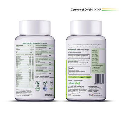 Health Veda Organics Whole Food Multivitamin Veg Tablets