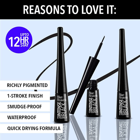 Blue Heaven Intense Black Liquid Eyeliner Glide-On (4 ml)