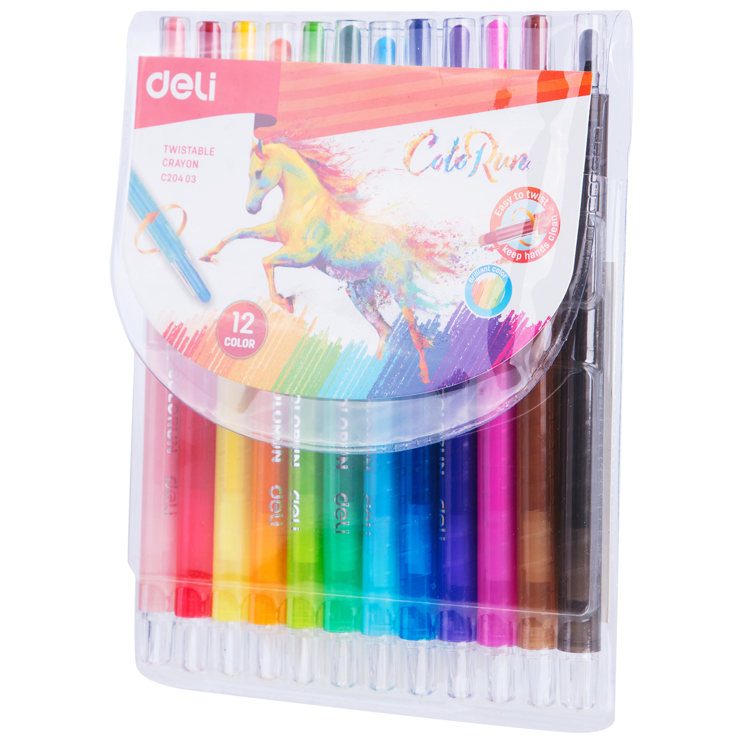 DELI EC20403 TWISTABLE MARKER SET - Color May Vary