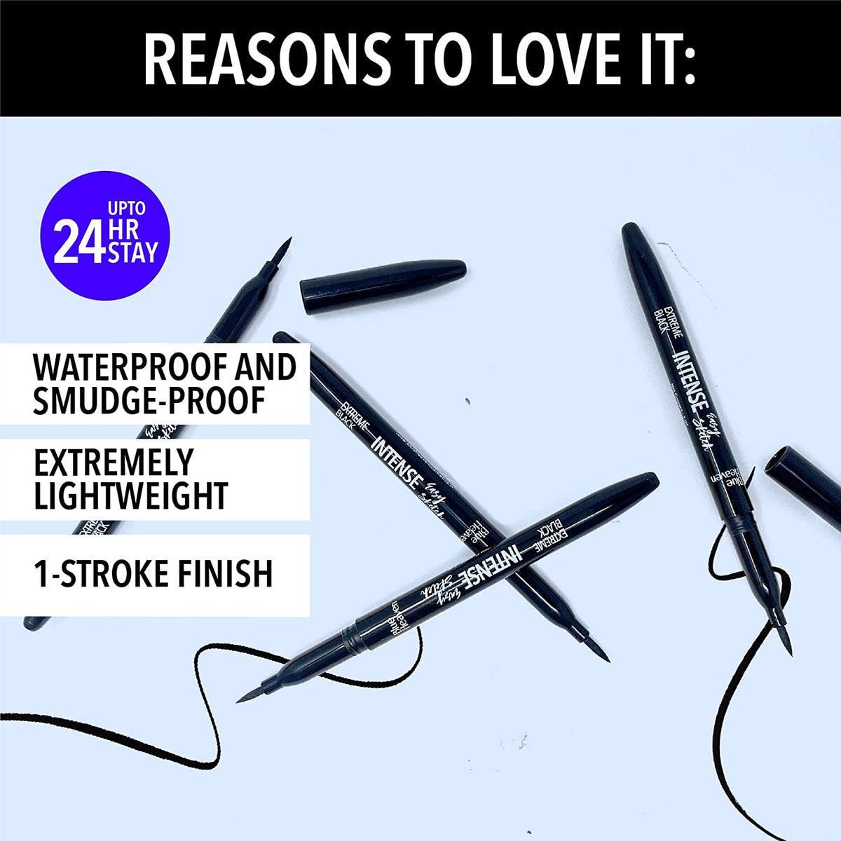 Blue Heaven Intense Easy Sketch Eyeliner - Extreme Black (1 ml)