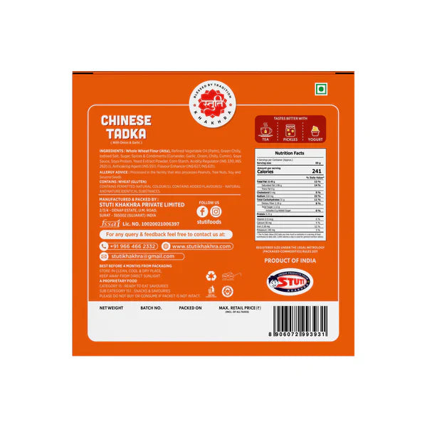 Stuti Wheat Chinese Tadka Khakhara | 200 gms