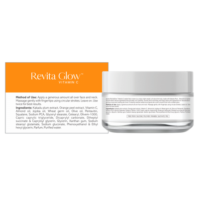 Jovees Revita Glow Vitamin C Cream Infused with Almond & Kakadu Plum (50 gm)