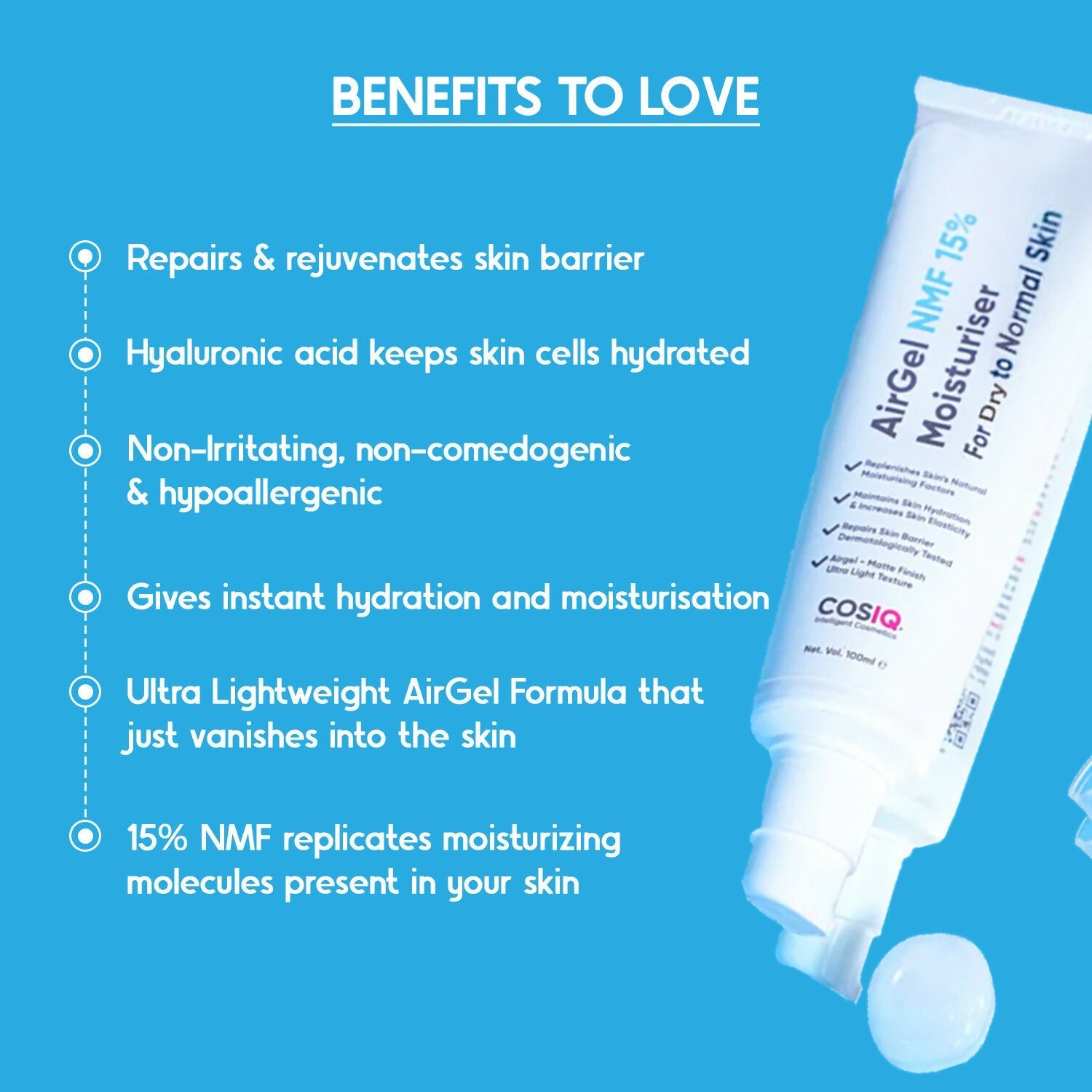 Cos-IQ AirGel NMF 15% for Dry to Normal Skin Moisturizer