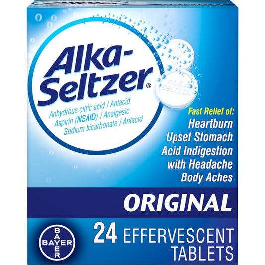 Alka-Seltzer Original Heartburn Relief Antacid Tablets, 24 count