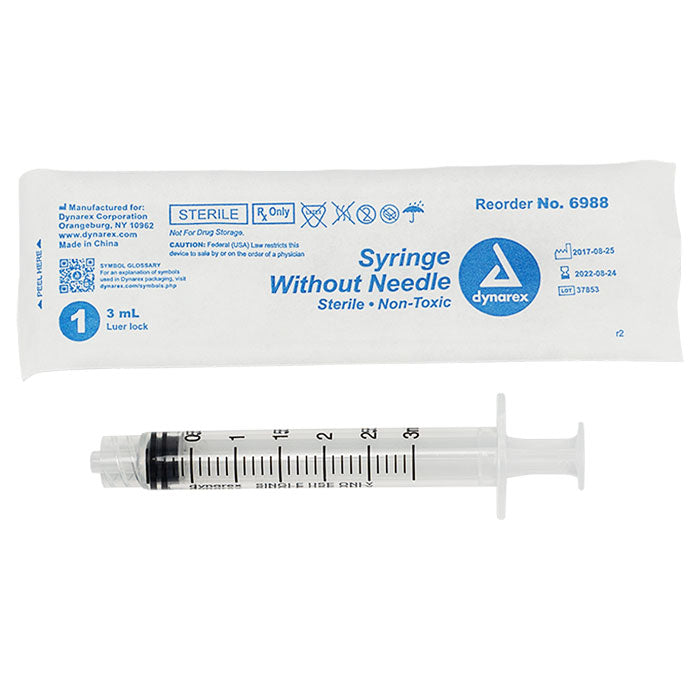 Syringe without Needle, Luer Lock Style Syringe