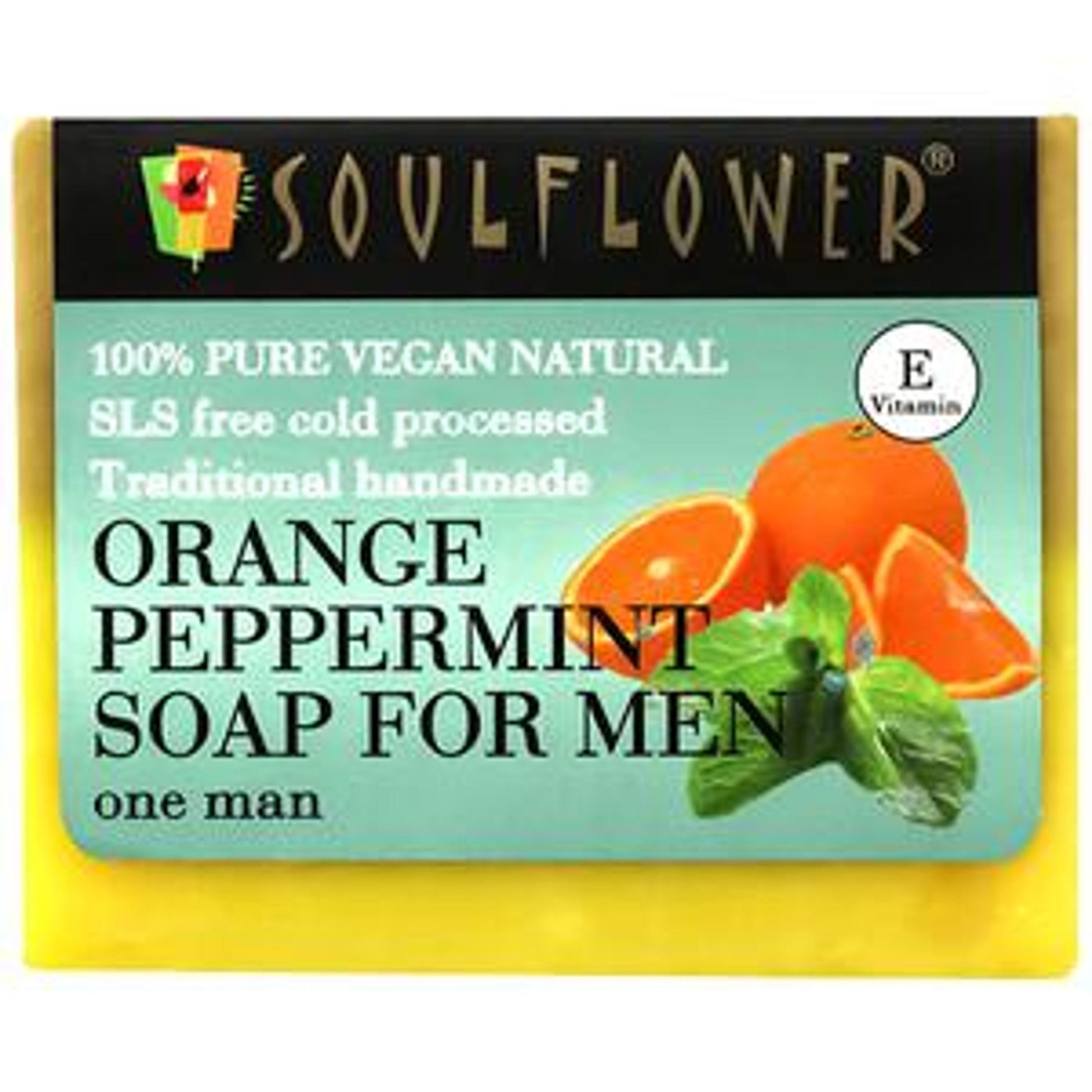 Soulflower Orange Peppermint Exotic Handmade Soap For Healthy Looking Skin