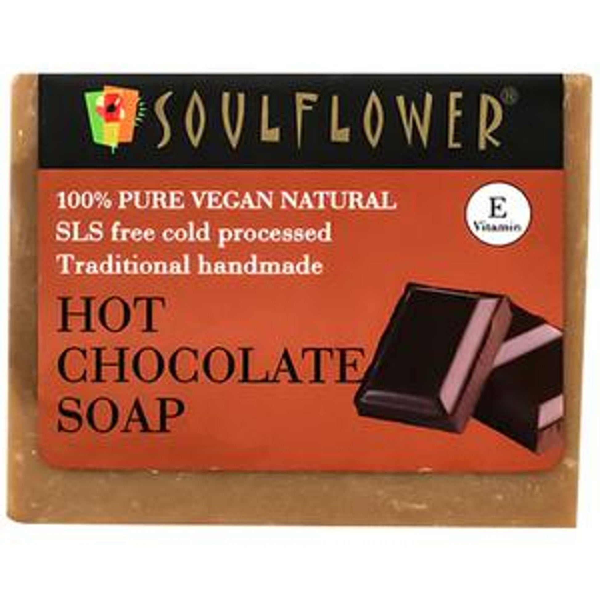 Soulflower Soulflower Handmade Hot Chocolate Soap , Organic Paraben Free , Deep cleanse for face, Body, Skin