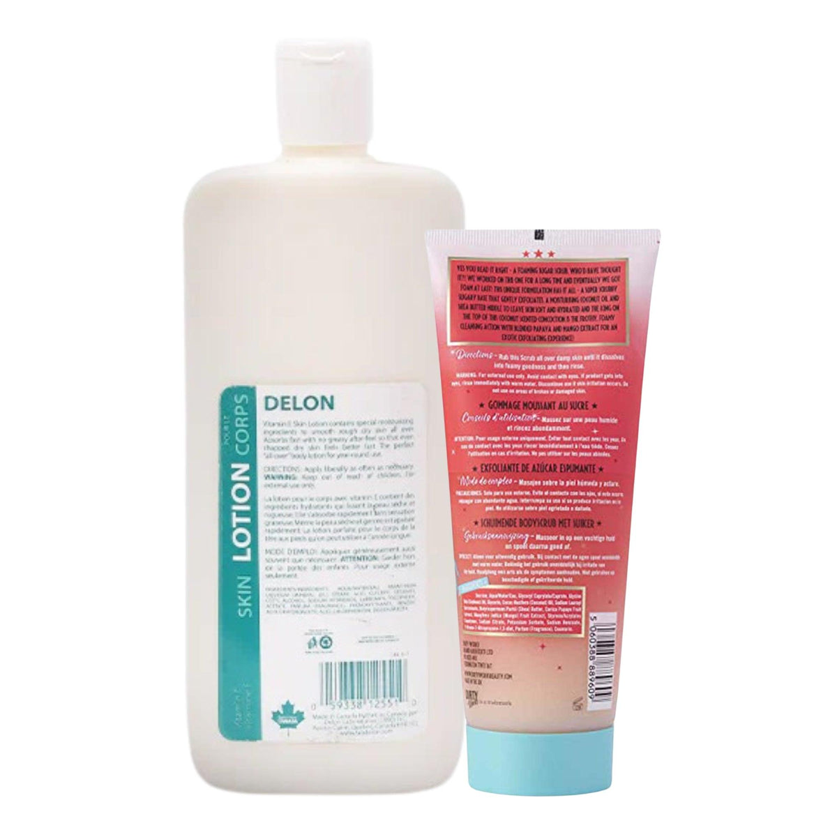 Coconut Foaming Sugar Scrub And Vitamin E Skin Lotion